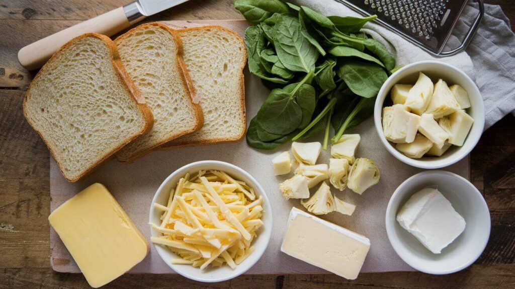 Spinach & Artichoke Grilled Cheese sandwich