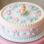 baby shower cake with cute decorations