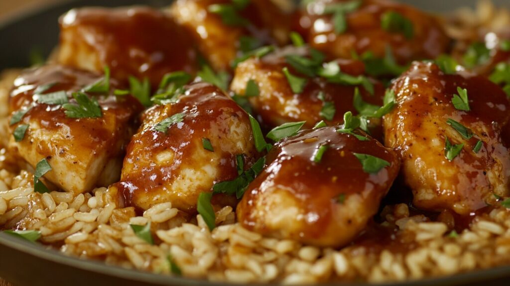 honey garlic chicken bowl