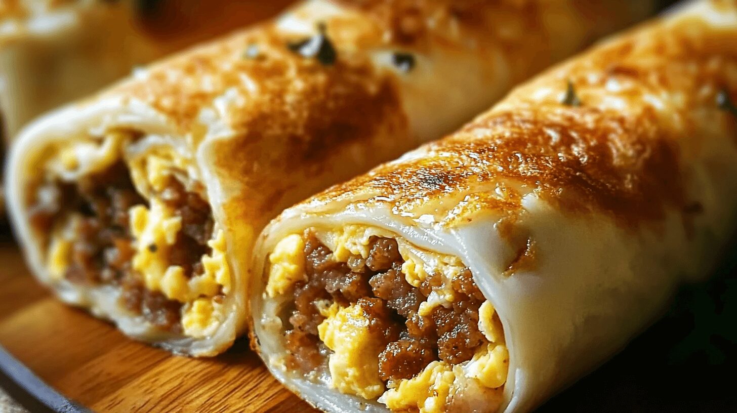 sausage egg and cheese breakfast roll-ups